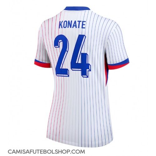 Camisa de time de futebol França Ibrahima Konate #24 Replicas 2º Equipamento Feminina Europeu 2024 Manga Curta